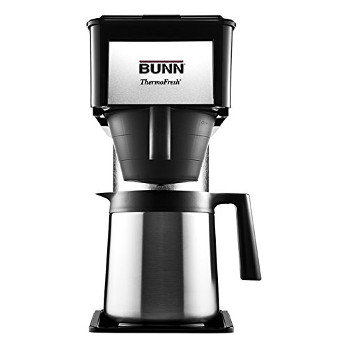 BUNN BT Velocity Brew 10杯保温玻璃水瓶家用咖啡壶，黑色...