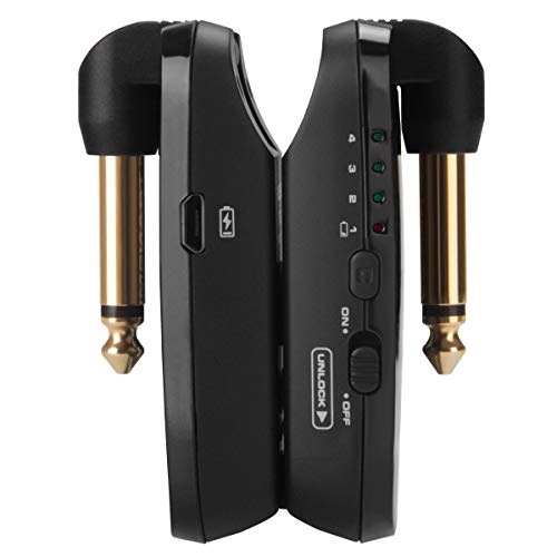 NUX B-2 无线吉他系统 2.4GHz 可充电 4 通道无线音频发射器接收器 4ms 延迟