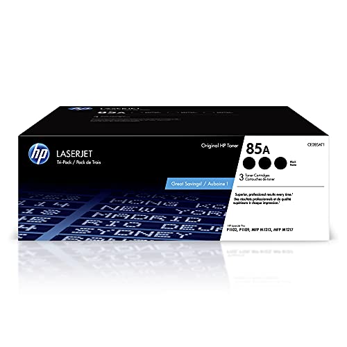 HP 85A | CE285AT1 | 3 个碳粉盒 |黑色|适用于 LaserJet Pro M1212nf、M1217nfw、P1102w、P1109w
