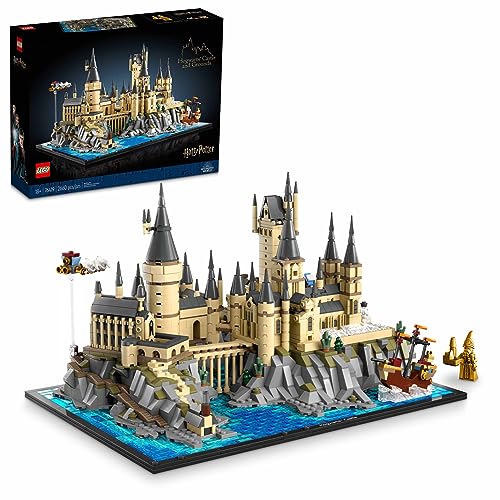 LEGO 哈利·波特霍格沃茨城堡和庭院 76419 建筑套装，成人礼物创意，可拼搭展示模型，可收藏的哈利·波特...