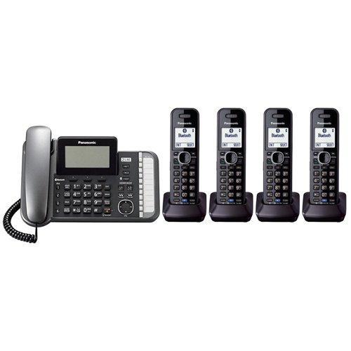 Panasonic KX-TG9582B + 2 KX-TGA950B 有线/无绳组合电话 2 线 DECT 6.0 系统