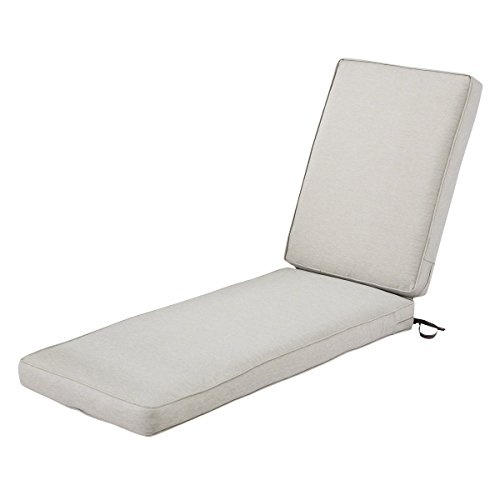 Classic Accessories LLC 经典配件Montlake防水80 x 26 x 3英寸露台贵妃躺椅垫，希瑟灰色