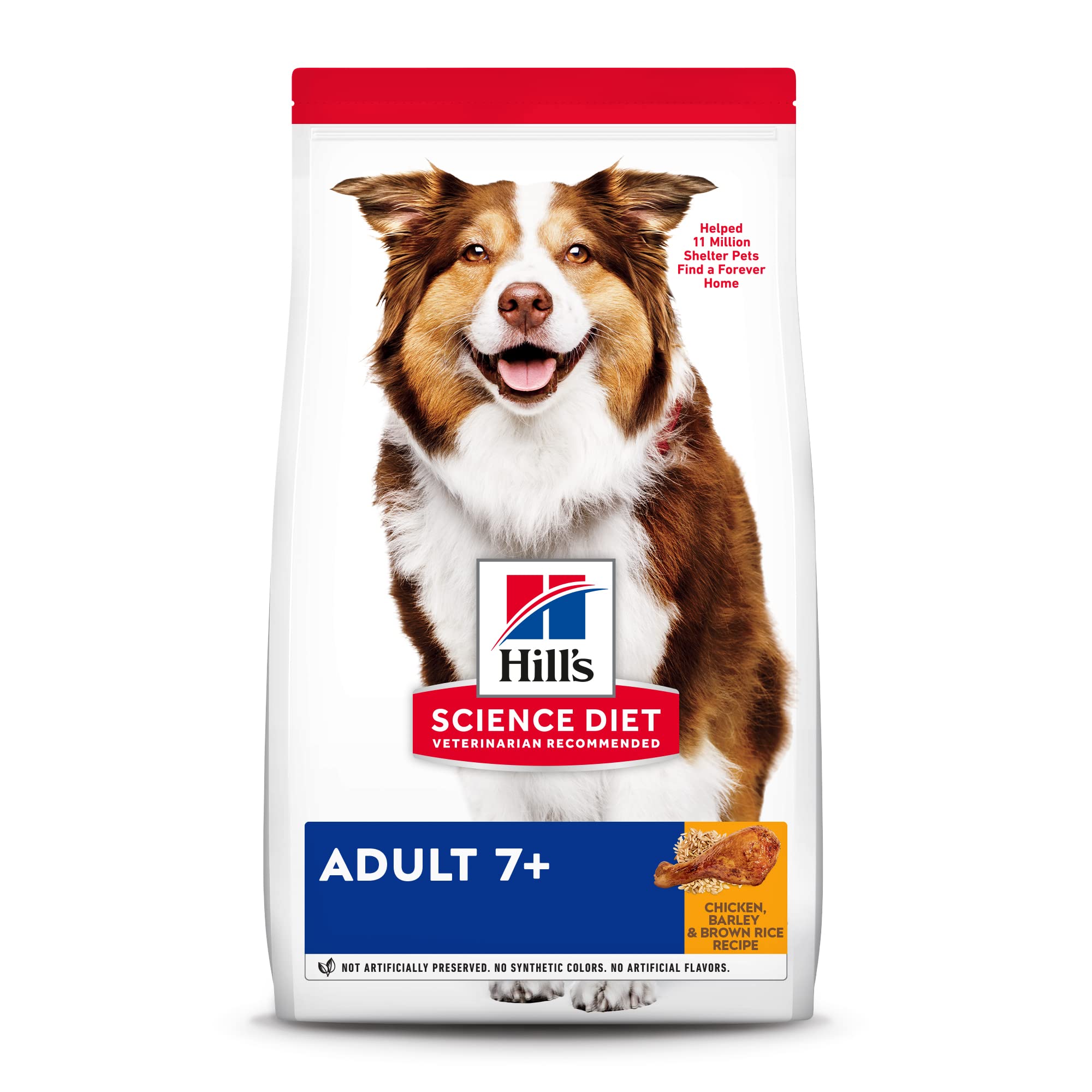 Hill's Science Diet 干狗粮，成人 7 岁以上老年犬，鸡肉粉