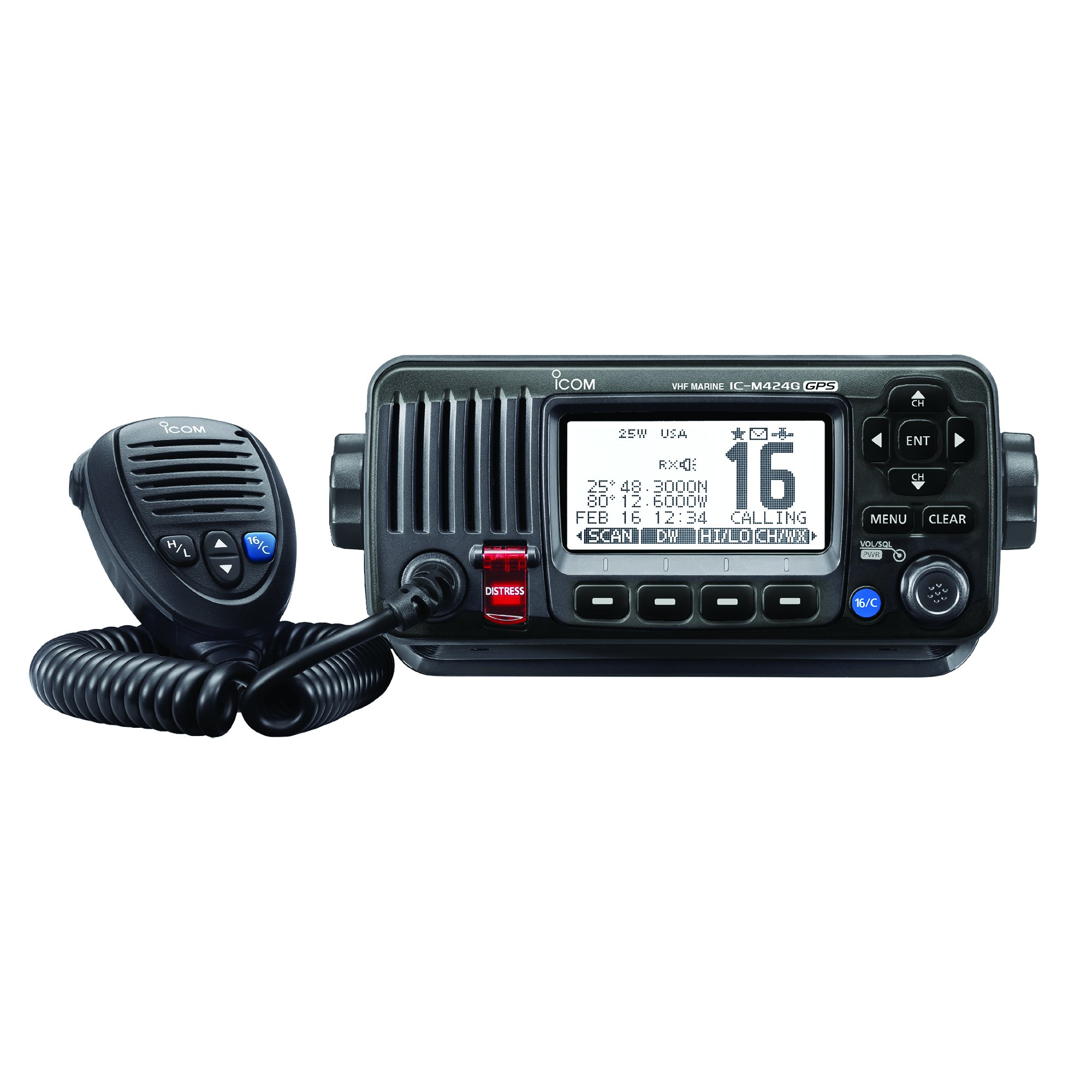 ICOM M424G 21 固定安装 VHF 无线电，带内置 GPS