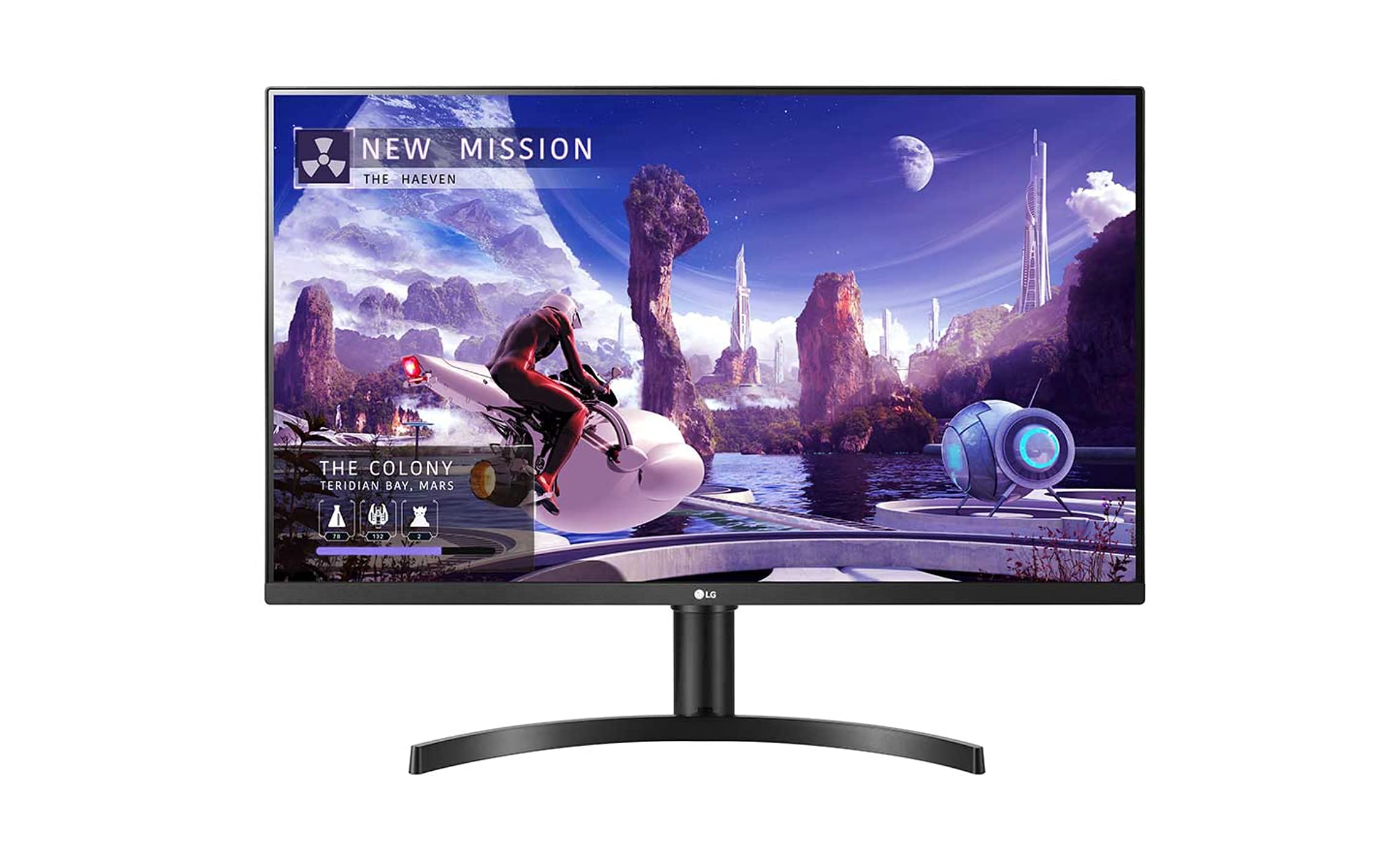 LG 32QN55T-B 32 英寸 QHD IPS HDR10 显示器，带 FreeSync