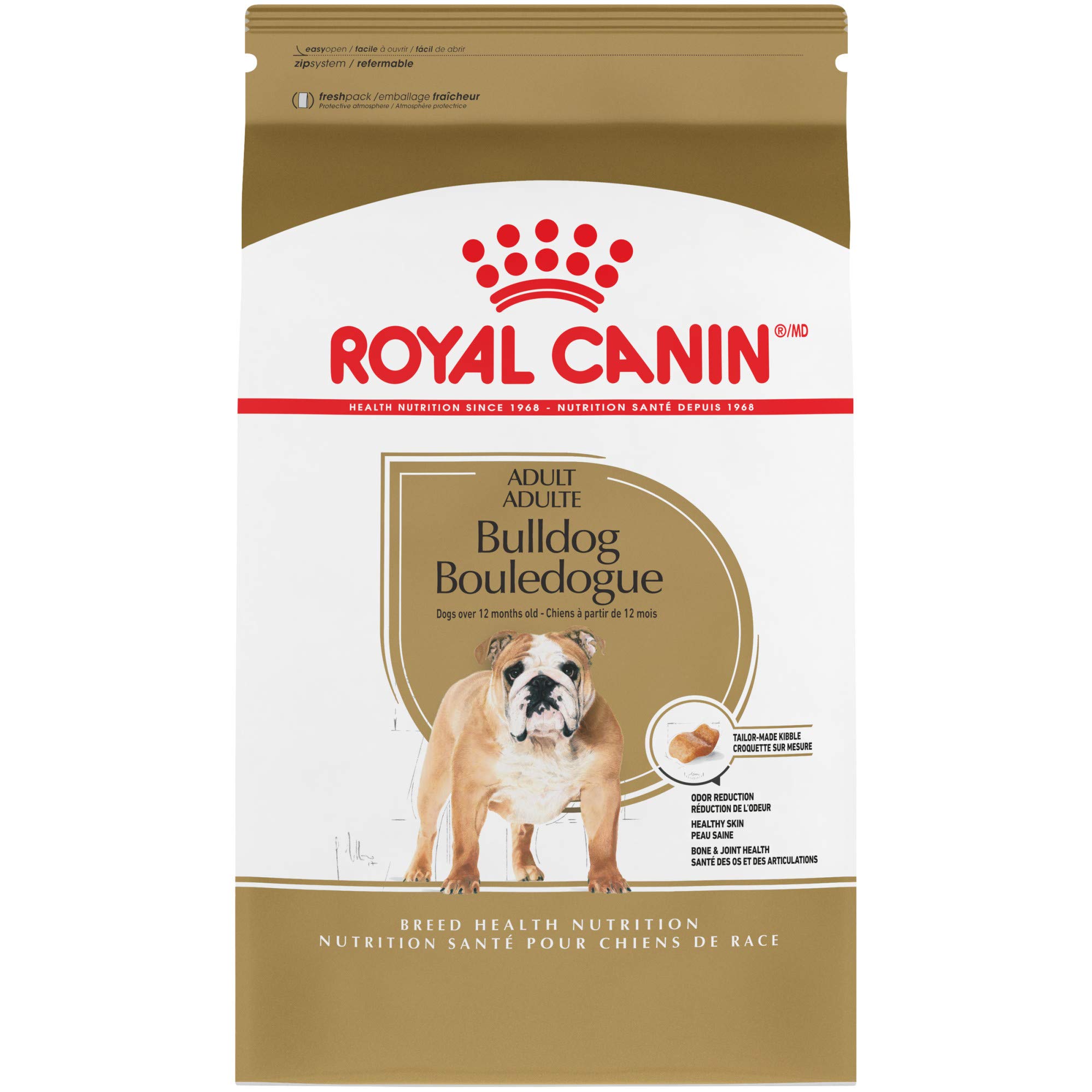 Royal Canin Bulldog 成人干狗粮，30 磅袋装