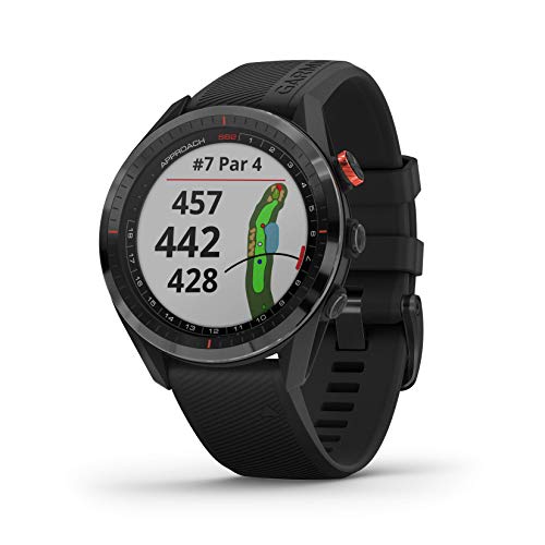Garmin Approach S62，Premium Golf GPS手表，内置虚拟Caddie，地图和全彩屏，黑色（010-02200-00）