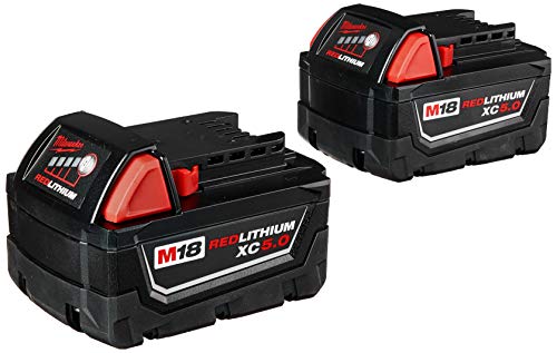 Milwaukee 48-11-1852 M18 REDLITHIUM XC 5.0 Ah 扩展容量电池（2 ...