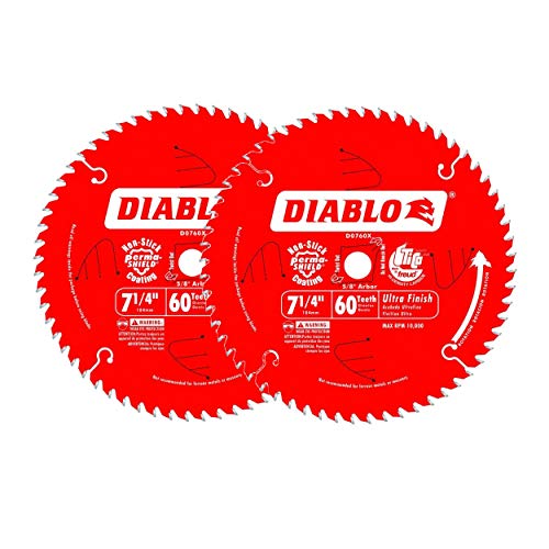Freud D0760A 7-1/4 英寸 60T Diablo Ultra Finish 工作台锯片