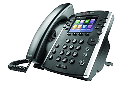 Poly (Plantronics + Polycom) Poly - VVX 411 12 线 VOIP 商务电话 (Polycom) - 带听筒的桌面电话 - POE - 不包括电源 - 3.5 英寸彩色显示屏