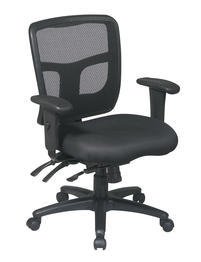 Office Star ProGrid靠背经理椅，带2向可调臂，双重功能控制和座椅滑杆
