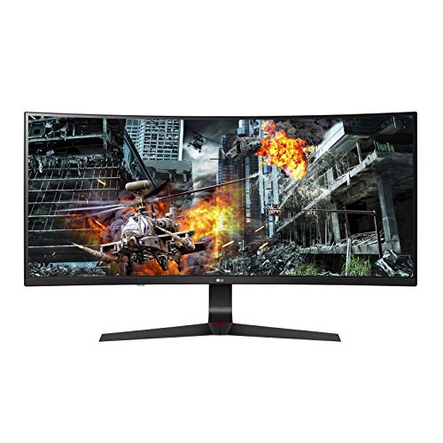 LG 34GL750-B 34 英寸 21: 9 Ultragear 曲面 Wfhd (2560 X 1080) IPS 144Hz G-SYNC 兼容游戏显示器，黑色