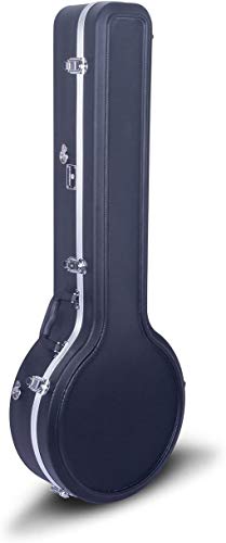 Crossrock 5 弦共鸣器 ABS 模制硬壳盒，Gibson Tenor Banjo，背包式(CRA861BJBK)