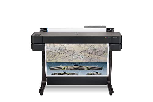 HP T630（T600 系列）大幅面无线绘图打印机 - 36'，带自动送纸器、介质箱和支架 (5HB11A)...