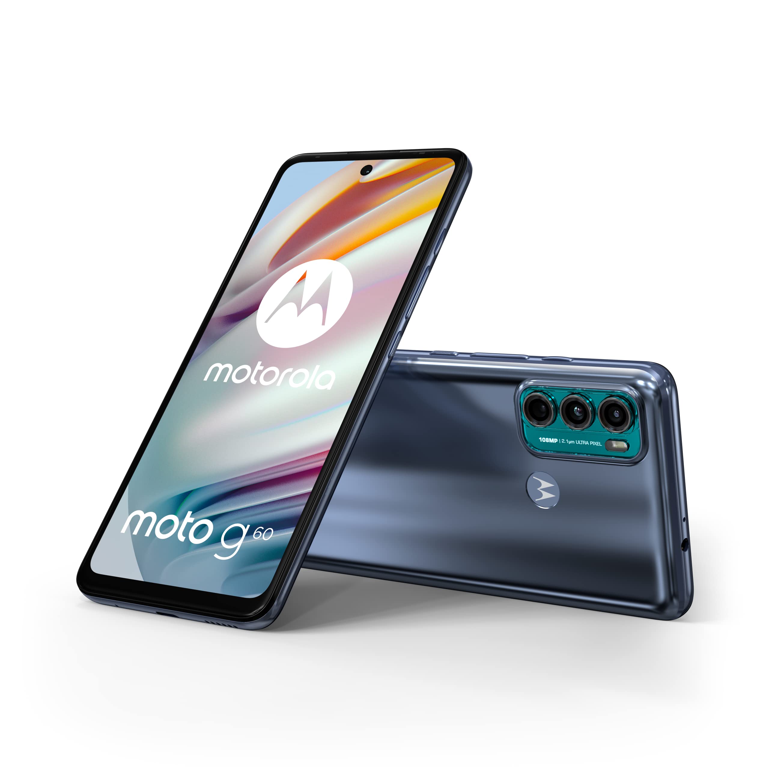 Motorola Moto G60 双 SIM 卡 128GB ROM + 6GB RAM（仅限 GSM | 无 CDMA）工厂解锁 4G/LTE 智能手机（动态灰色）- 国际版