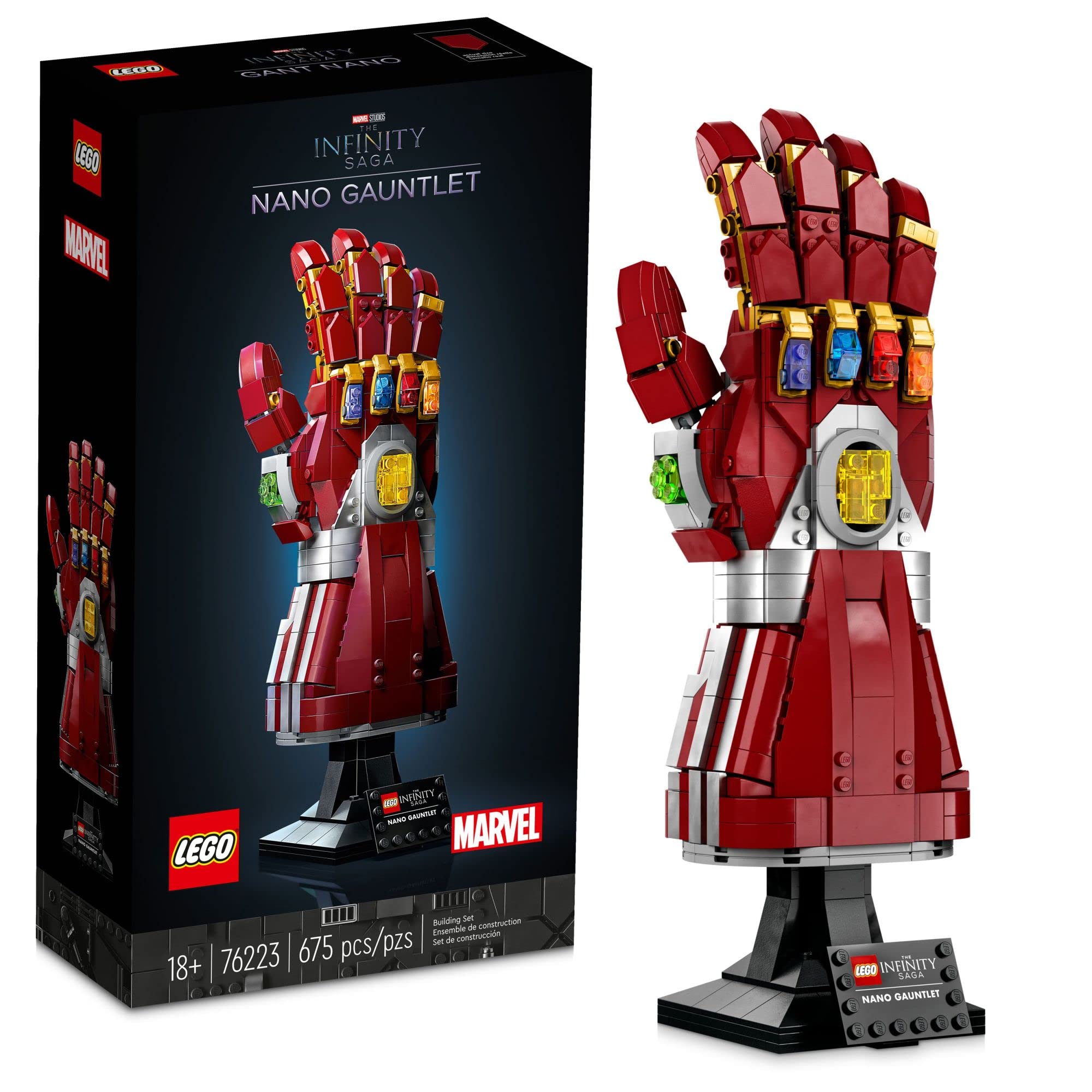LEGO Marvel 纳米手套 76223 成人钢铁侠拼搭套装（680 件）