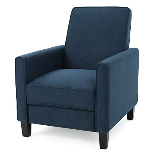 Great Deal Furniture 杰弗里深蓝色织物躺椅俱乐部椅