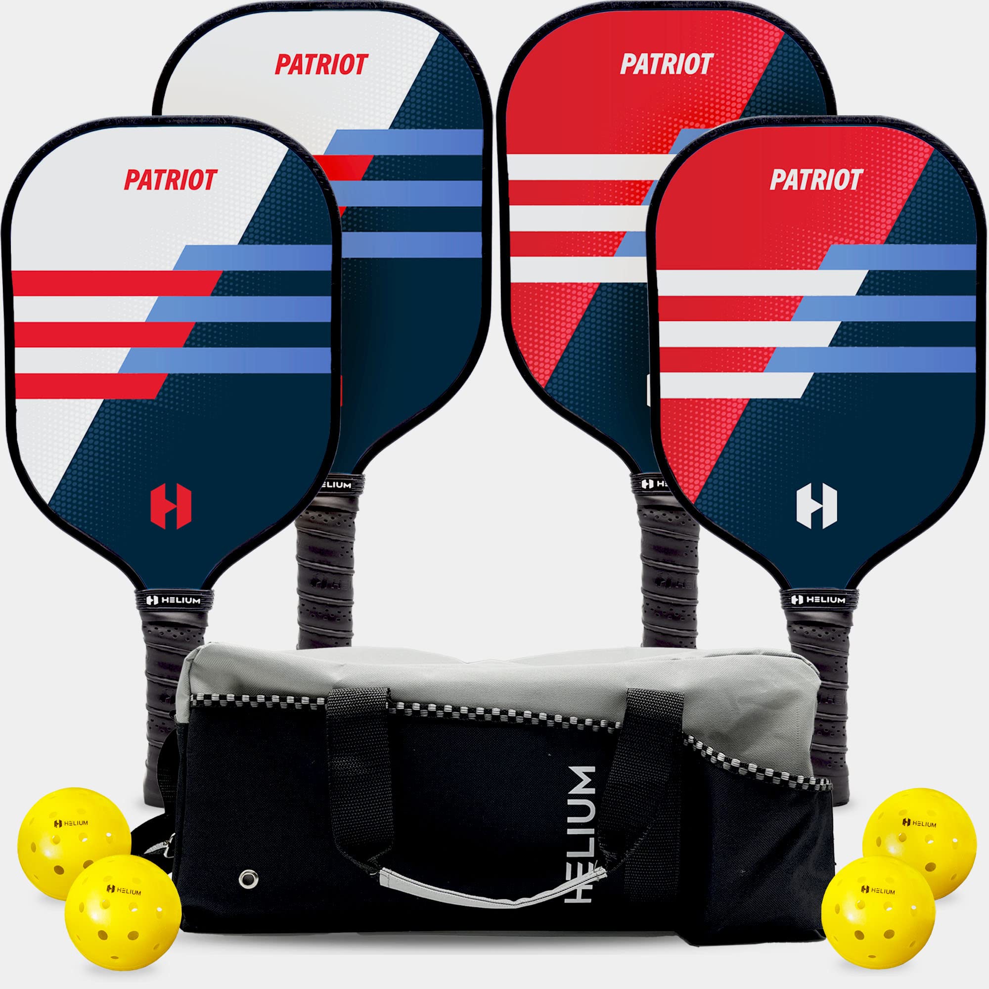 Helium Pickleball 球拍 4 件套 - USAPA 认证 - 石墨玻璃纤维表面，轻质蜂窝芯