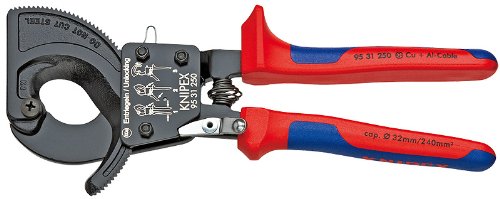 KNIPEX 工具 - 电缆剪，棘轮式，多组件 (9531250SBA)...