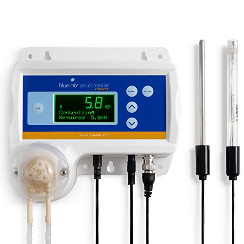 Bluelab CONTPHCON pH 控制器与水中监测、剂量和数据记录（不包括棒）数字仪表连接，用于水培系...
