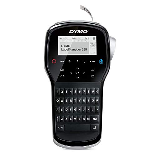 DYMO 标签制作器 - LabelManager 可充电便携式标签制作器，易于使用，一键式智能按键，QWERTY 键盘，PC 和 Mac 连接，适用于家庭和办公室组织