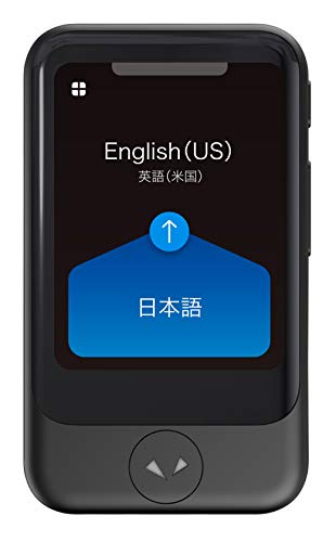 POCKETALK Model S 实时双向 82 种语言语音翻译器，带 2 年内置数据和文本翻译摄像头，符合 HIPAA 标准/黑色