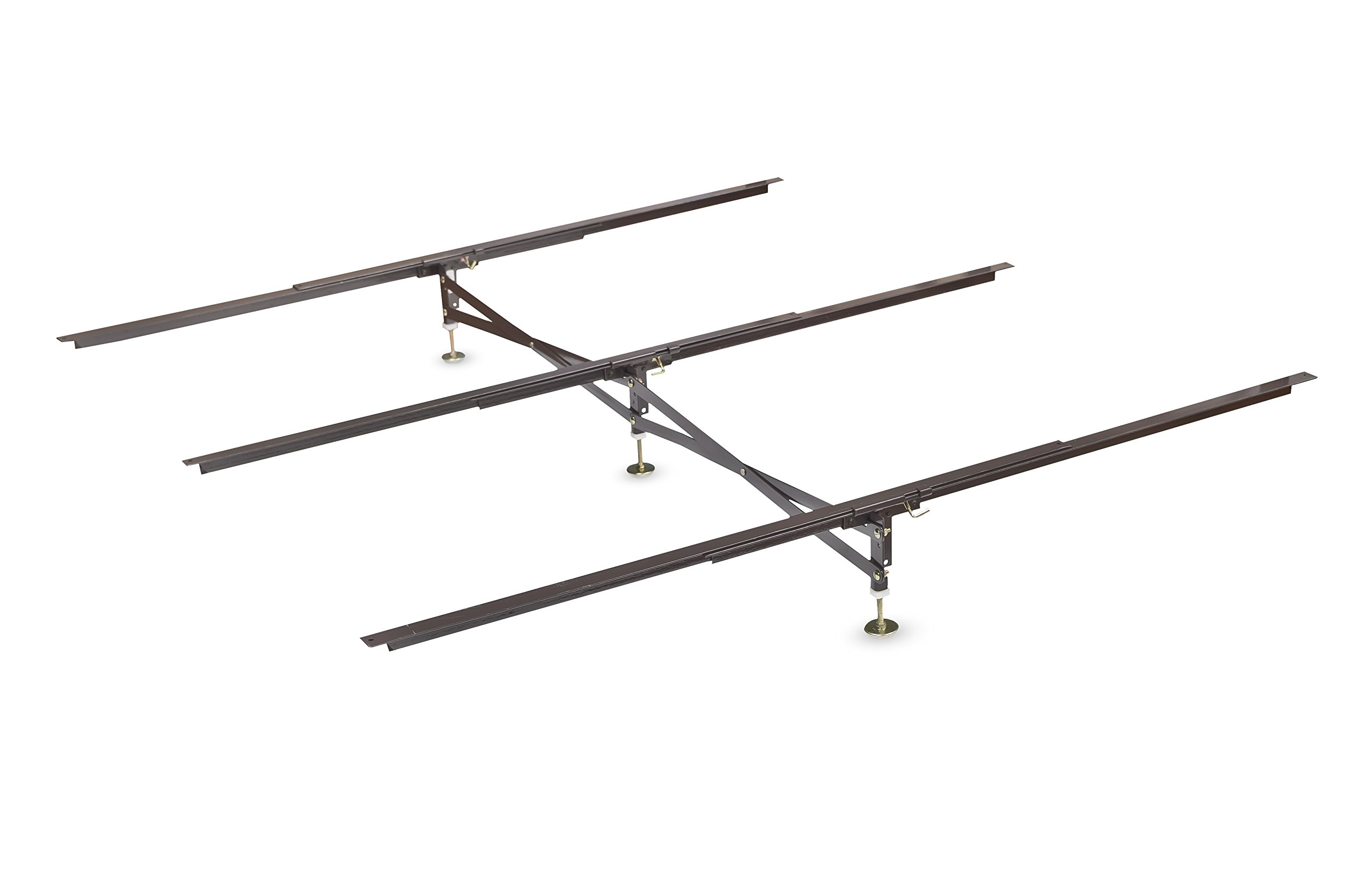 Glideaway X 支撑床架支撑系统，GS-3 XS 型号 - 3 个横轨和 3 个腿 - 适用于全尺寸床垫、大号床垫和特大号床垫、弹簧床和床基础的强大中心支撑底座