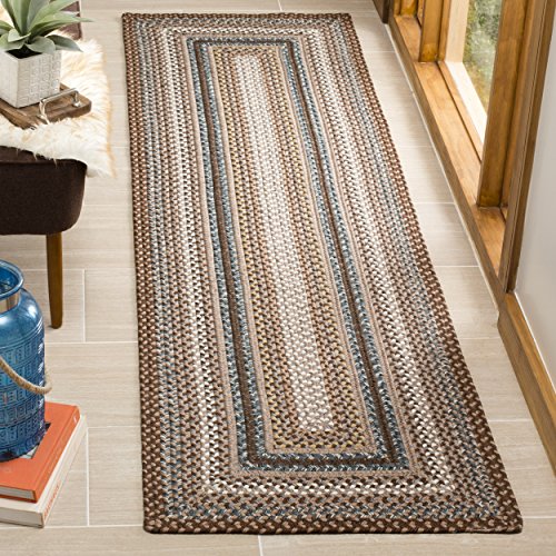 Safavieh 编织棕色/多地毯地毯尺寸：椭圆形5'x 8'