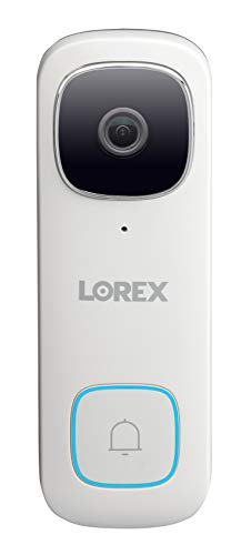 Lorex 2K QHD Wi-Fi 视频门铃户外安全摄像头 |人员检测和彩色夜视 |超广角镜头和双向通话 |...