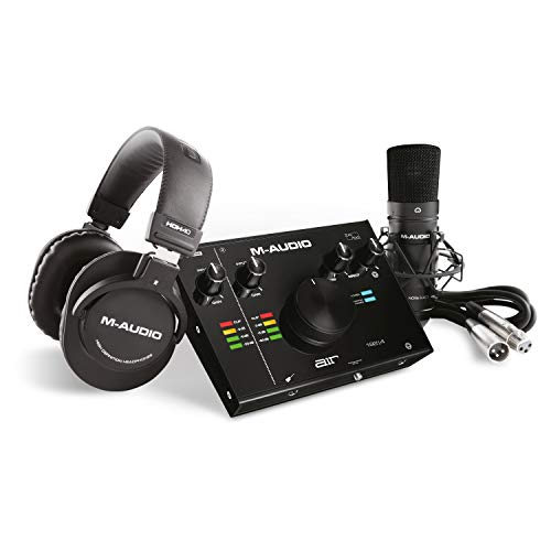 M-Audio -完整的录音包-USB音频接口，麦克风，防震架，电缆，耳机和软件套件-AIR 192 | 4 Vocal Studio Pro