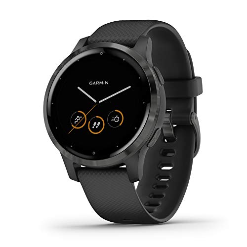 Garmin VÃvoactive4，GPS Smartwatch，具有音乐，人体能量监测，动画锻炼，脉搏氧传感器等功能，黑色