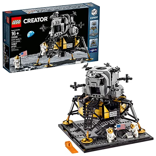 LEGO Creator Expert NASA 阿波罗 11 号月球着陆器 10266 拼搭玩具套装适合 16 岁以上儿童（1087 件）