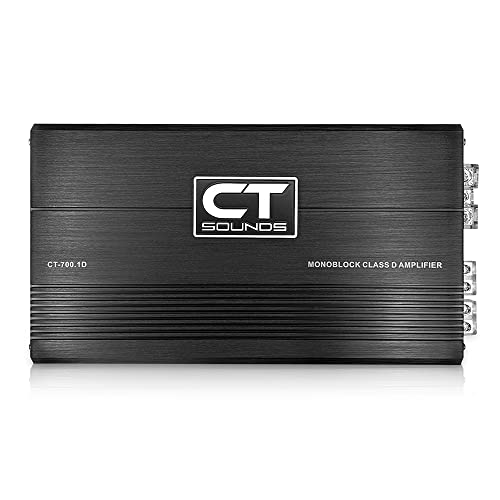 CT Sounds CT-700.1D 紧凑型 D 类汽车音频单体放大器，700 瓦 RMS