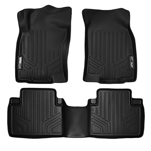 MAX LINER MAXLINER 定制脚垫 2 排衬垫套装黑色适用于 2014-2019 年日产 Rogue（无 Rogue Sport 或部分车型）