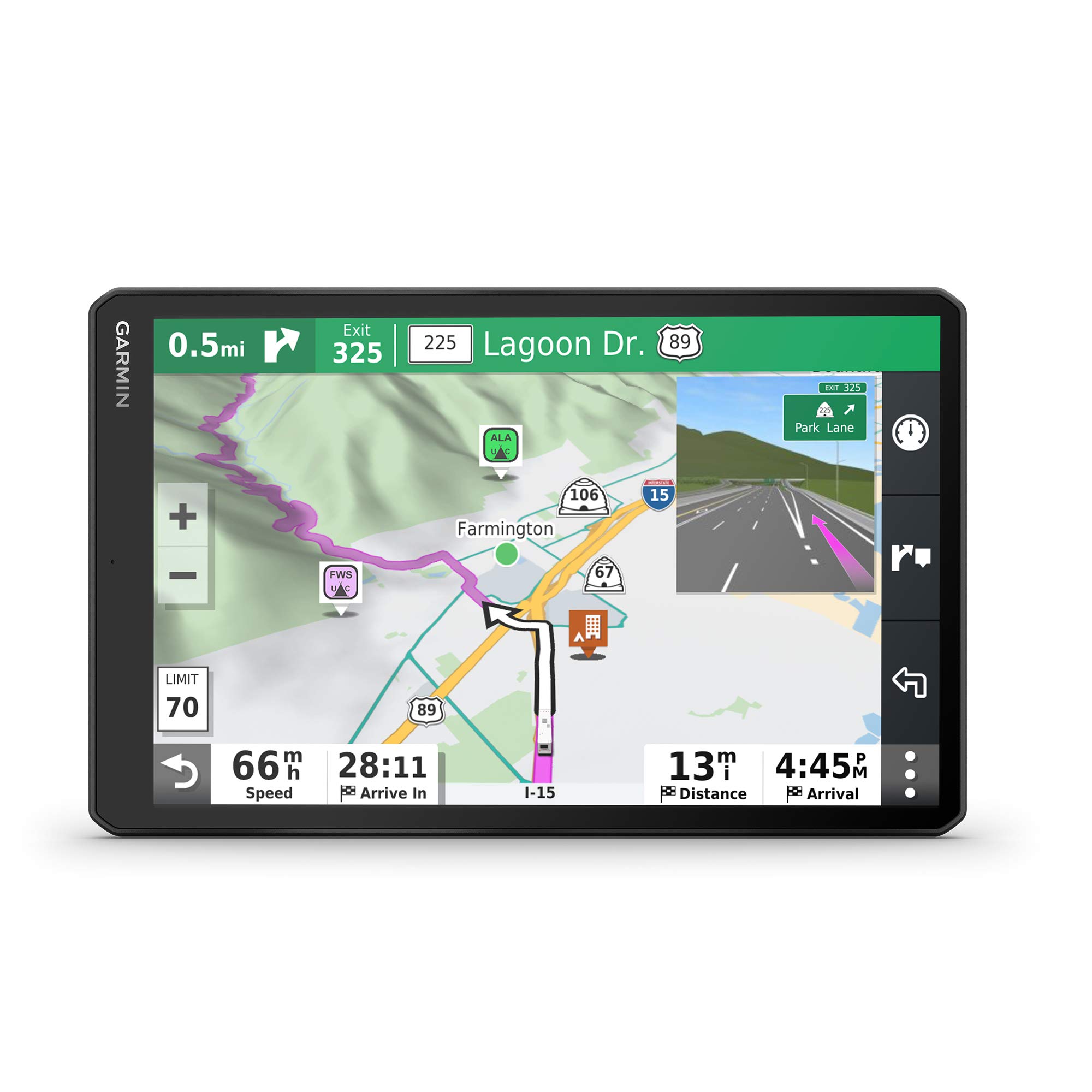 Garmin RV 1090、10' RV 导航器、无边显示屏、适合您的 RV/拖车尺寸和重量的自定义路由