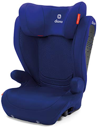 Diono 蒙特雷4DXT闩锁，二合一安全带定位增高座椅，具有可扩展的高度/宽度和三层保护，蓝色
