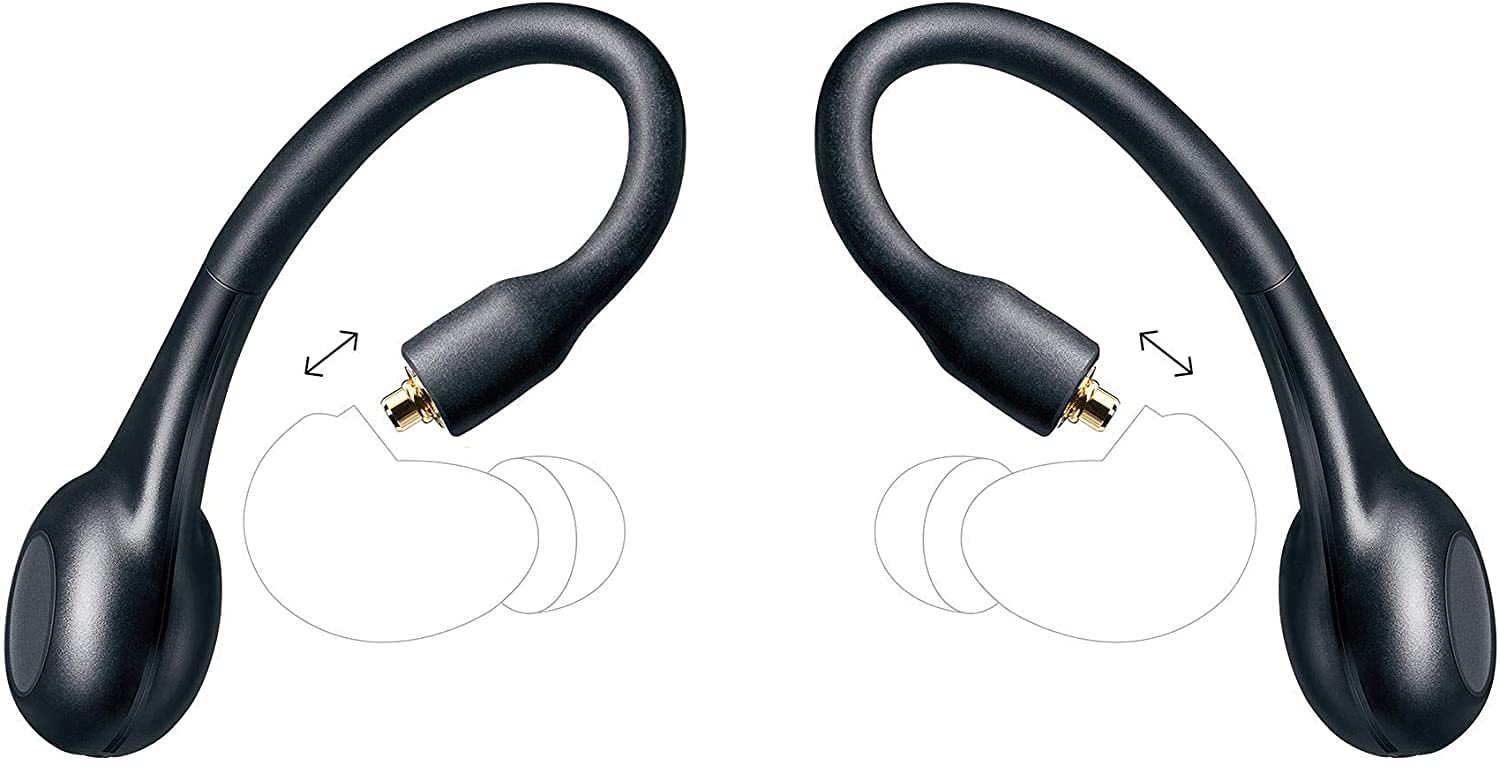 Shure 真正的无线适配器（第 2 代），适用于隔音耳机、安全的耳罩式佩戴、蓝牙 5 无线技术、长电池寿命（...