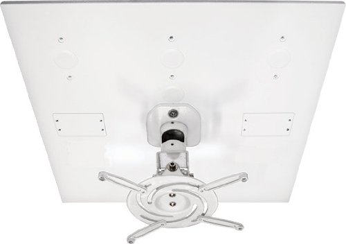 Amer AMRDCP100KIT 通用可调 2 x 2 英尺吊顶投影仪安装座，悬挂式吊顶投影安装套件，白色