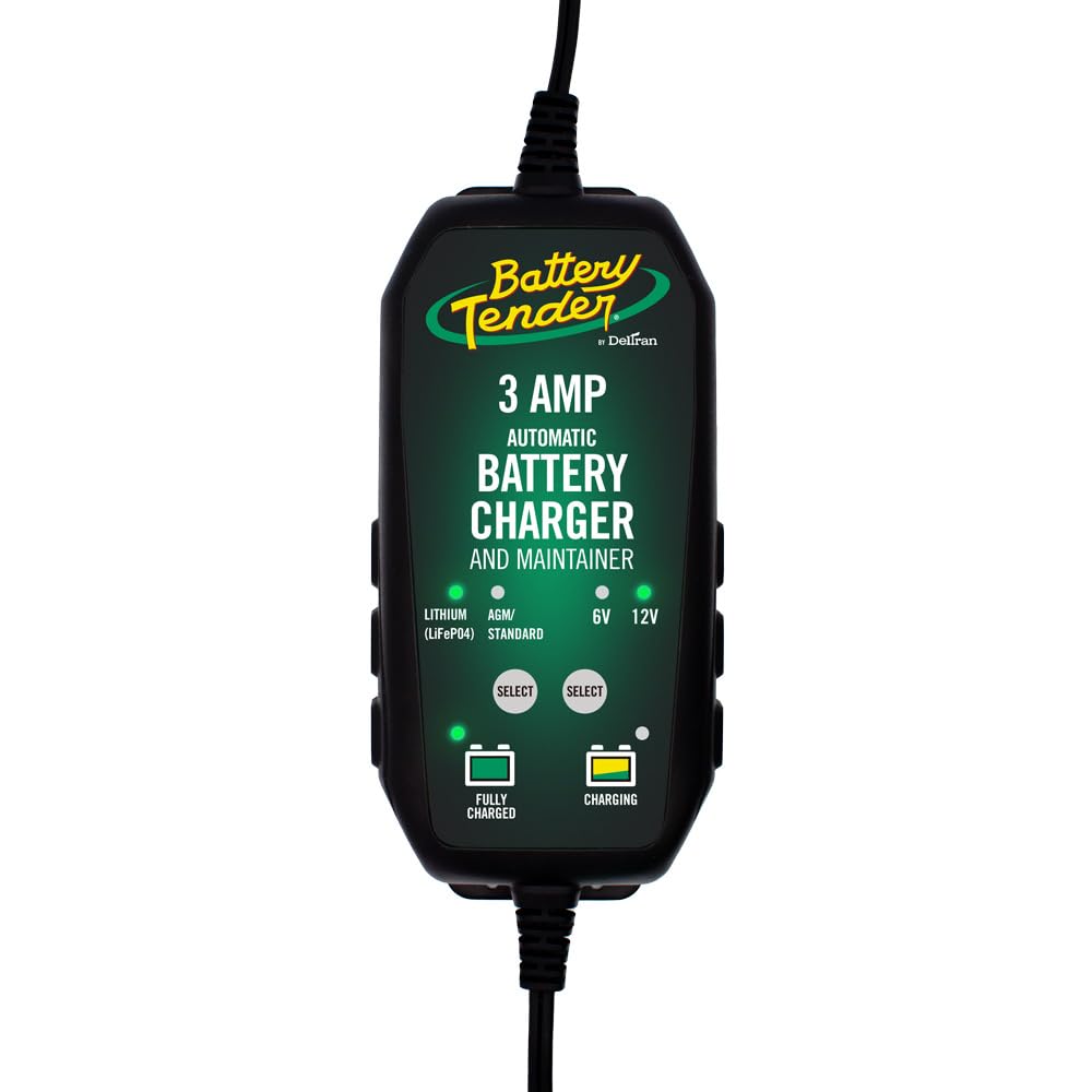 Battery Tender AMP 车载充电器 - 汽车可切换 6/12V，全自动和维护器，适用于汽车、SU...