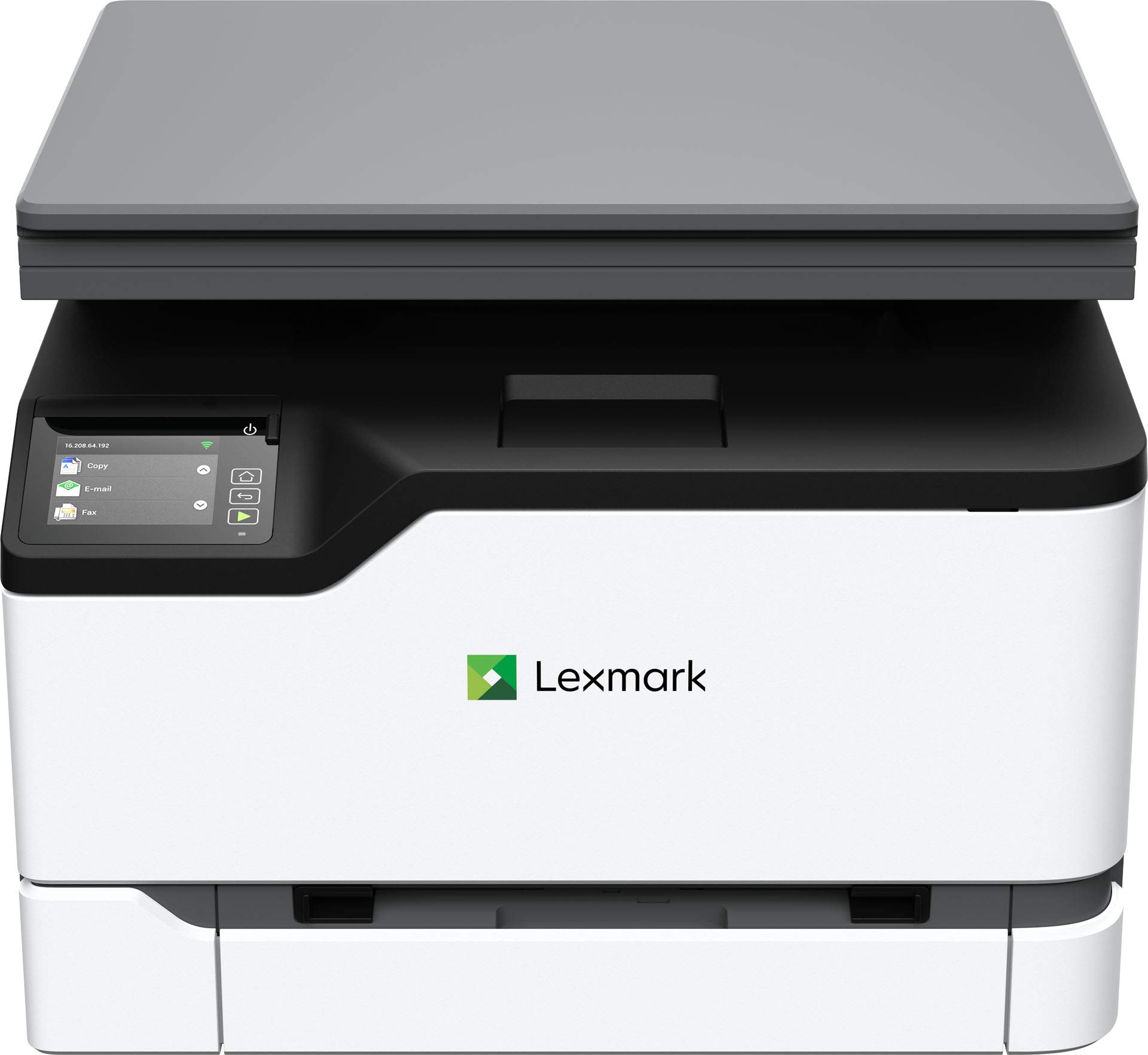 Lexmark MC3224dwe 彩色多功能激光打印机，具有打印、复印、扫描和无线功能，具有全谱安全性的双面打印，打印速度高达 24 ppm (40N9040)，白色、灰色