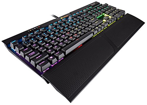 Corsair K70 RGB MK.2 Rapidfire机械游戏键盘-USB直通和媒体控件-最快和线性-Cherry MX Speed-RGB LED背光