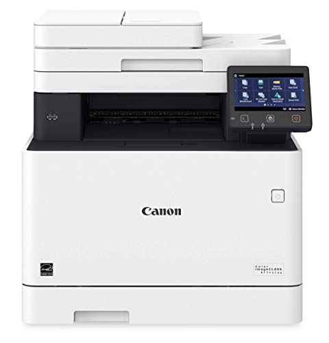 Canon USA 佳能ColorimageCLASS MF741Cdw-多功能，无线，移动就绪，双面激光打印机（附有3年有限保修），白色，中型，Amazon Dash补货就绪