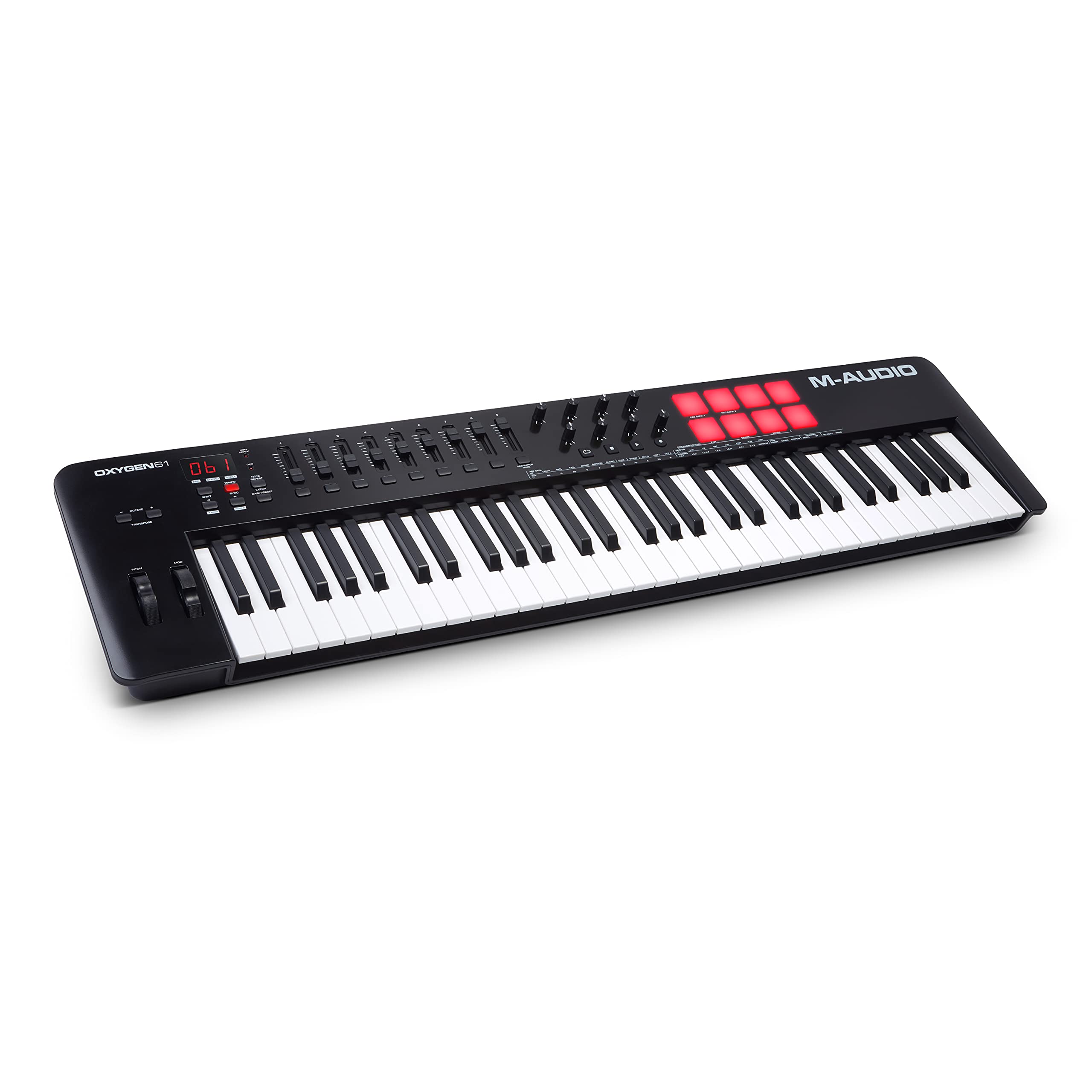 M-Audio Oxygen 61 (MKV) 61 键 USB MIDI 键盘控制器，带节拍垫、智能和弦和音...