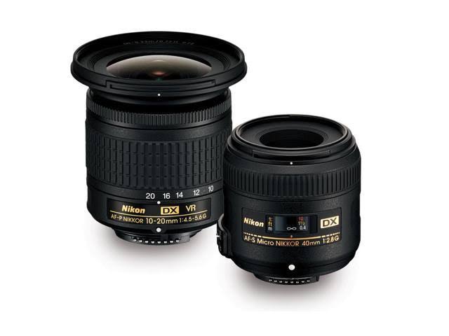 Nikon 具有10-20mm f / 4.5-5.6G VR和40mm f / 2.8G的风景和微距两镜头套件