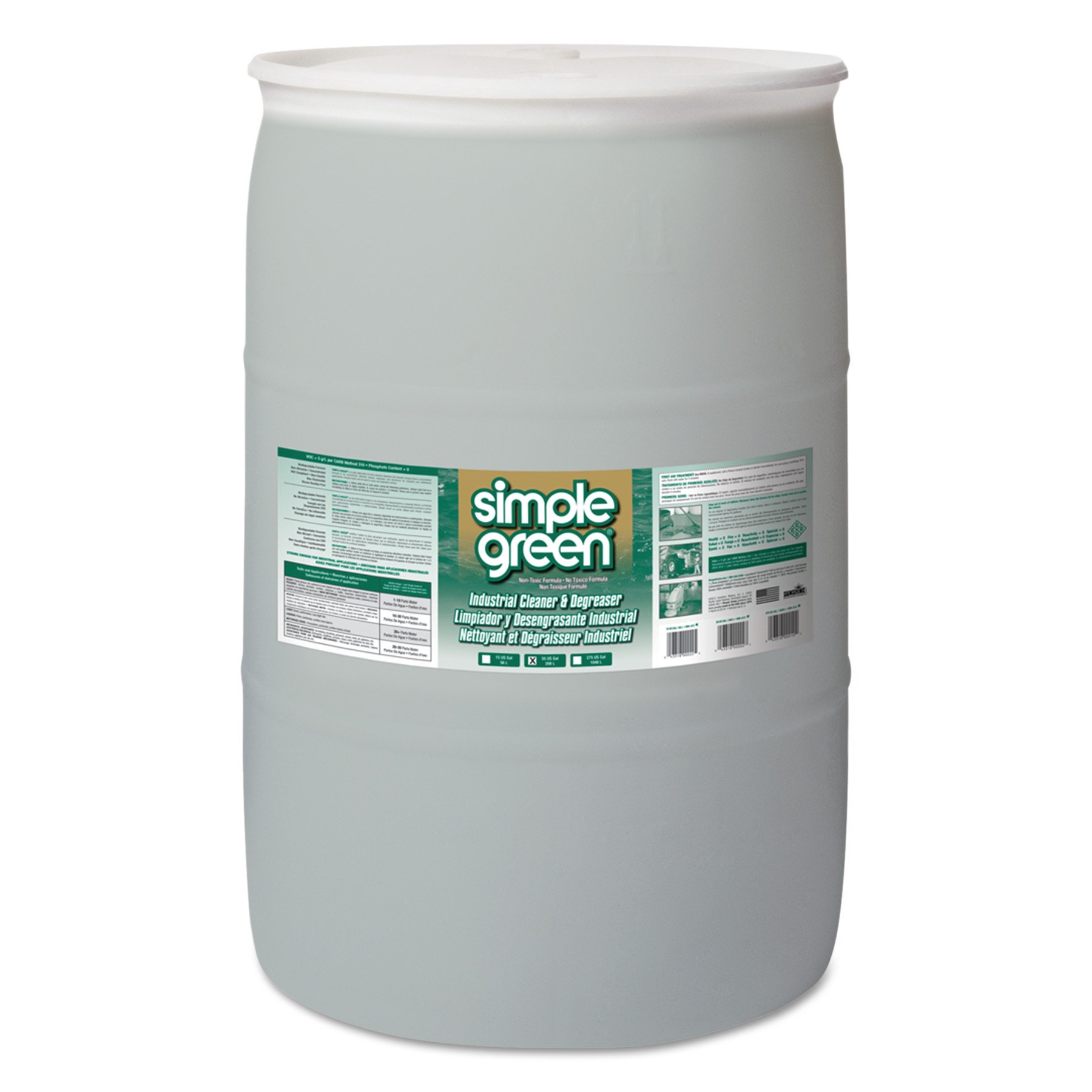 Simple Green 13008 浓缩工业清洁剂和除油剂，55 加仑桶装