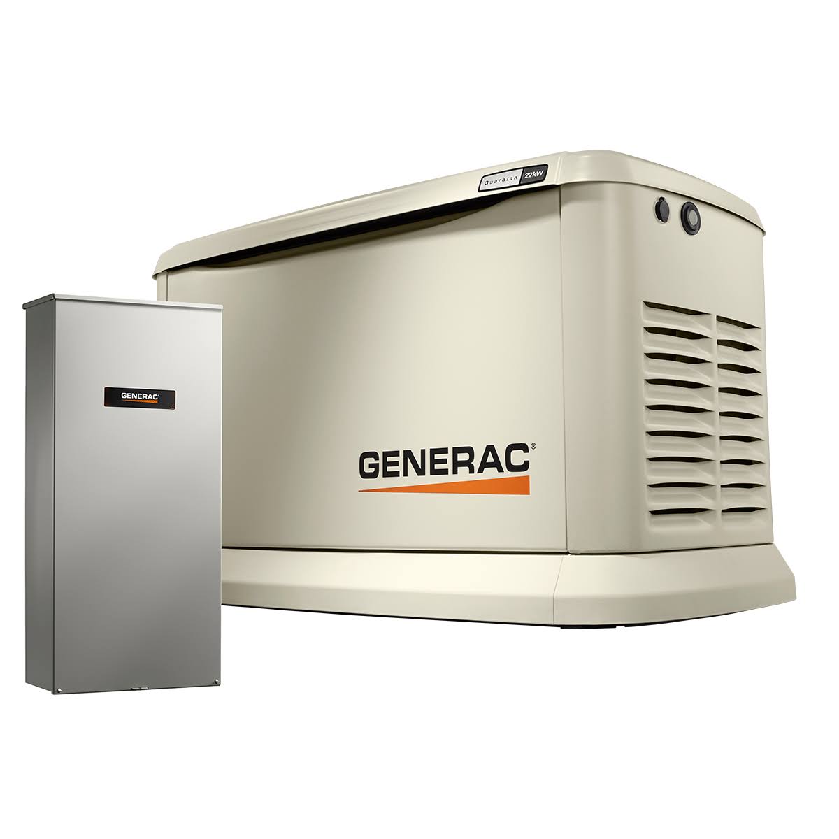 Generac Guardian Generac 7043 Guardian 系列 22kW/19.5kW 风冷家用备用发电机，带全屋 200 安培转换开关（非 CUL）