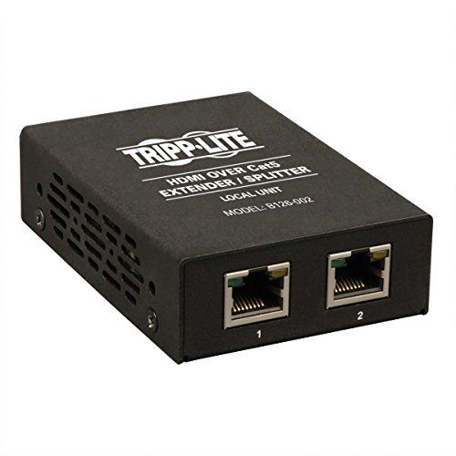 Tripp Lite 2 端口 HDMI Over Cat5 / Cat6 延长器分配器，视频和音频发射器，1...