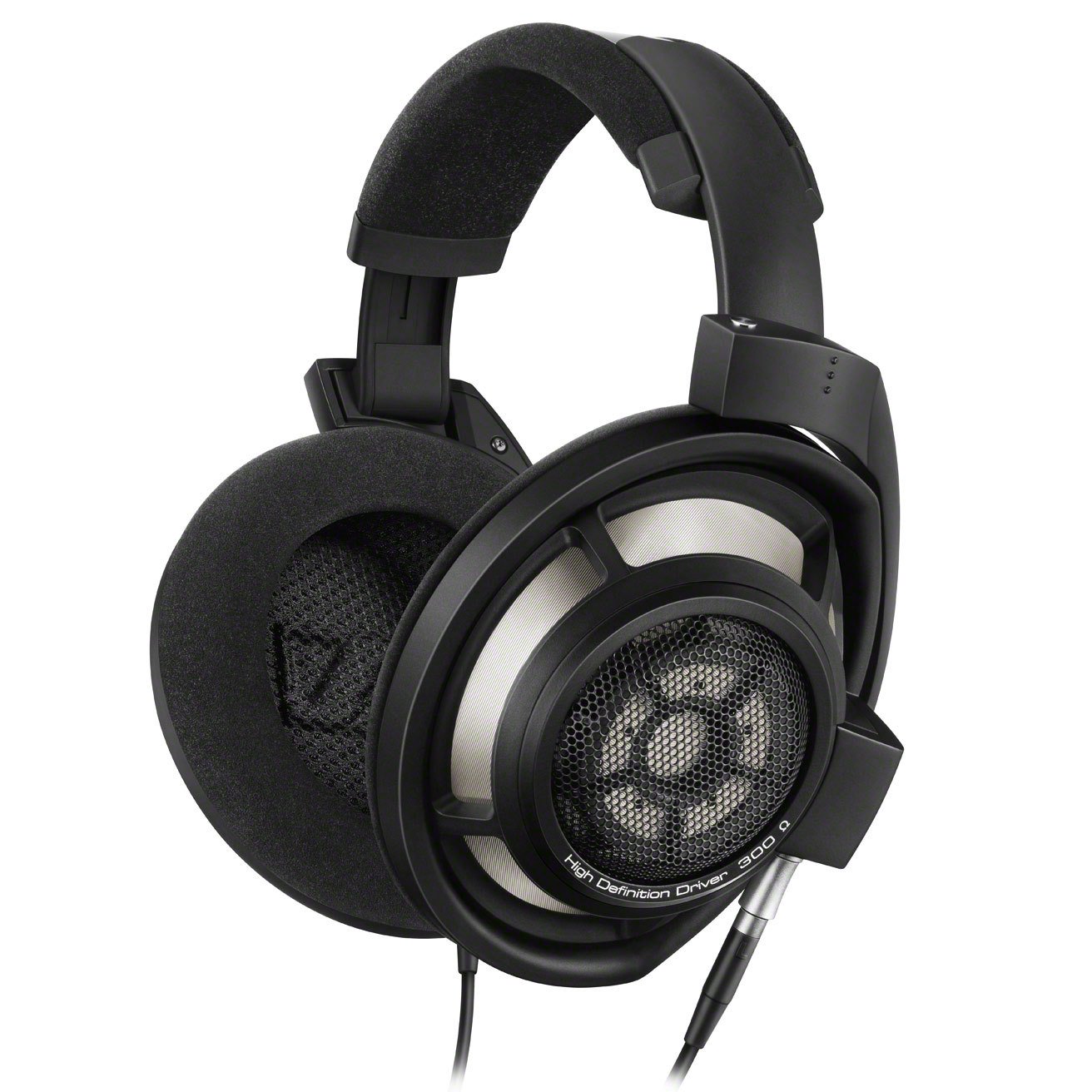 Sennheiser Consumer Audio HD 800 S 耳罩式发烧级参考耳机 - 带开放式耳罩的环形散热器驱动器，包括平衡电缆，2 年保修（黑色）
