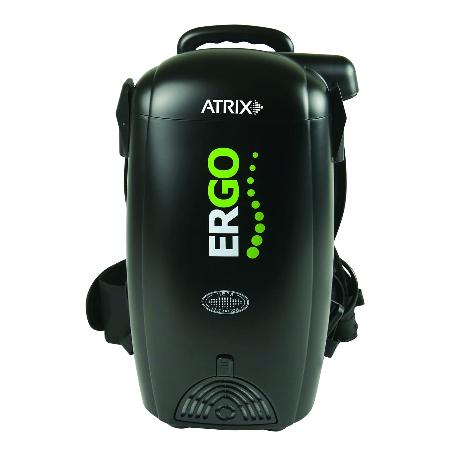 Atrix VACBP10 HEPA 背包式吸尘器，带附加过滤器，高级套装，黑色