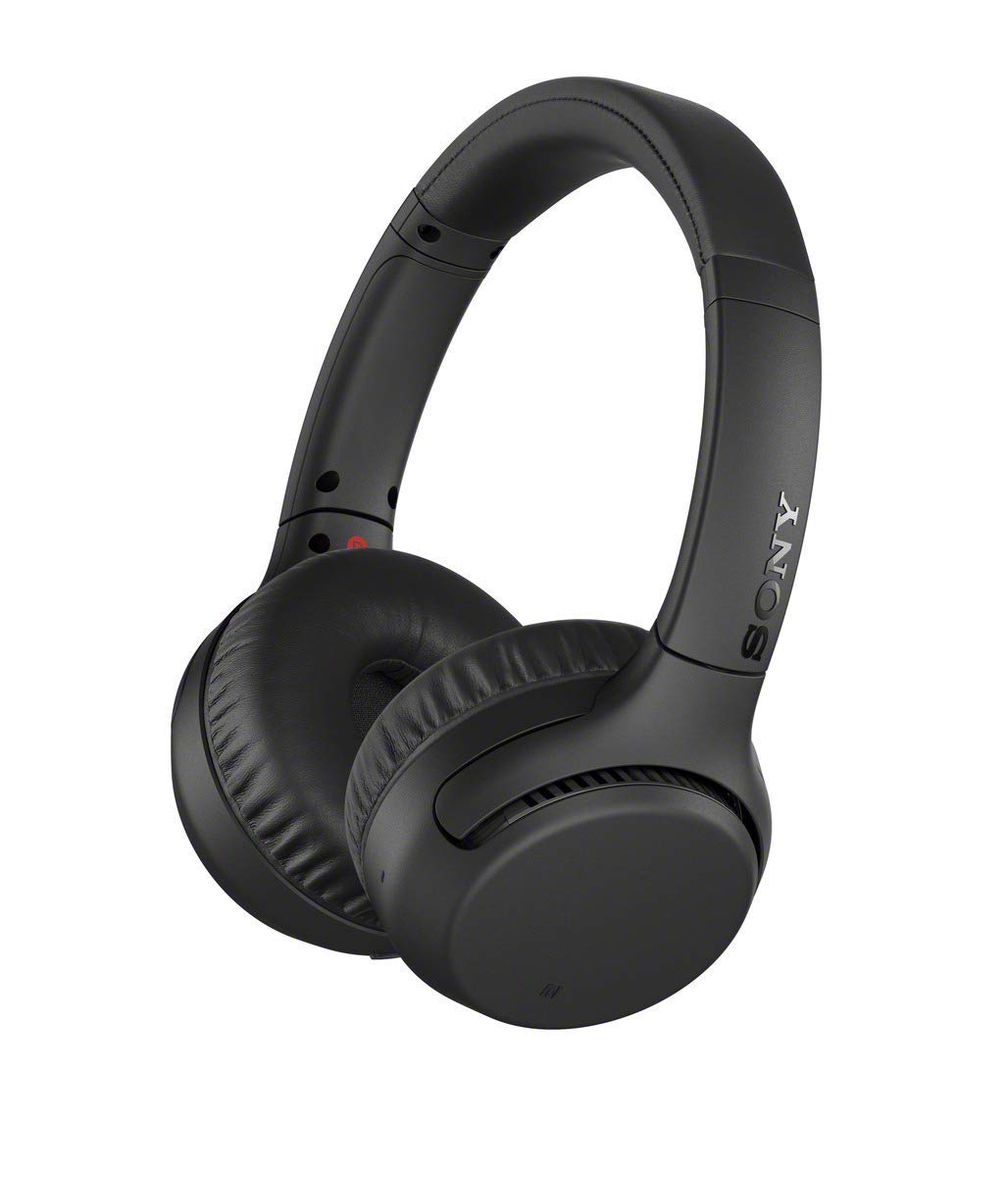 Sony WH-XB700B 无线耳机，30 小时电池寿命，贴耳式，针对语音助手优化 - 黑色-国际版